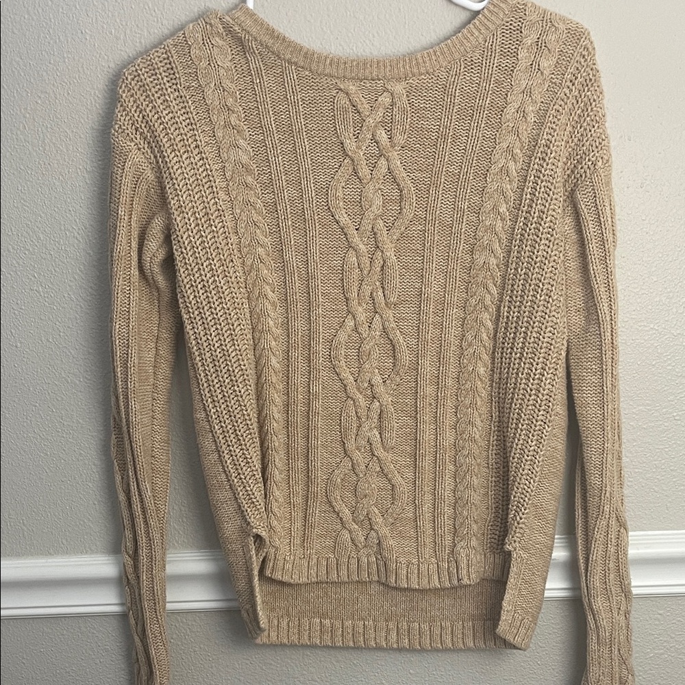 Old Navy Beige Cable Knit Sweater